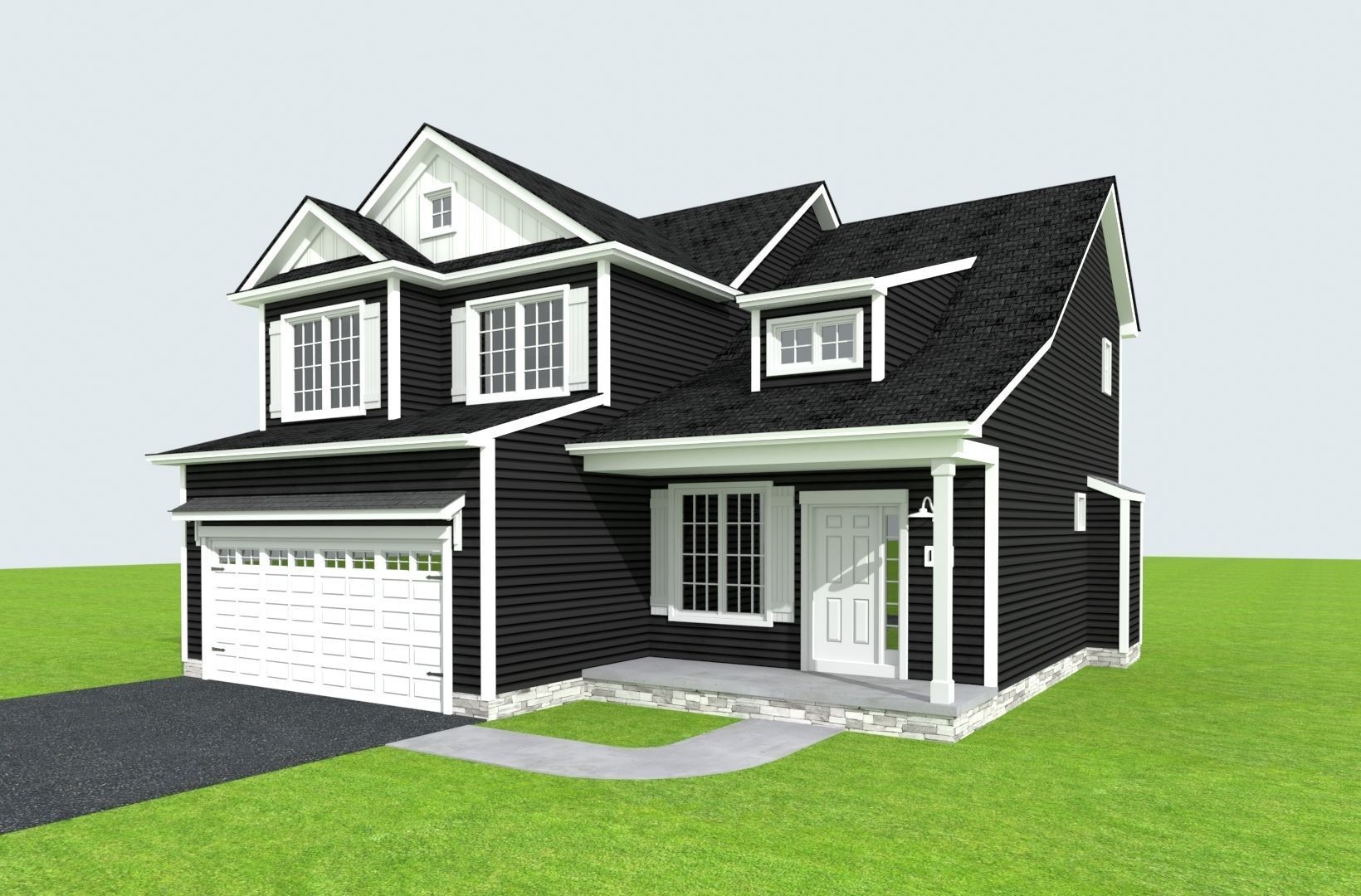 Cape Cod House 19 3D model_1