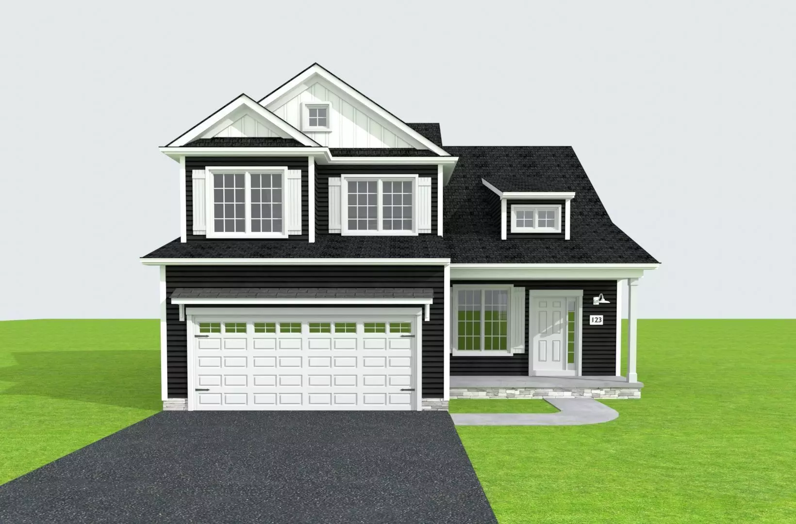 Cape Cod House 19 3D model_0