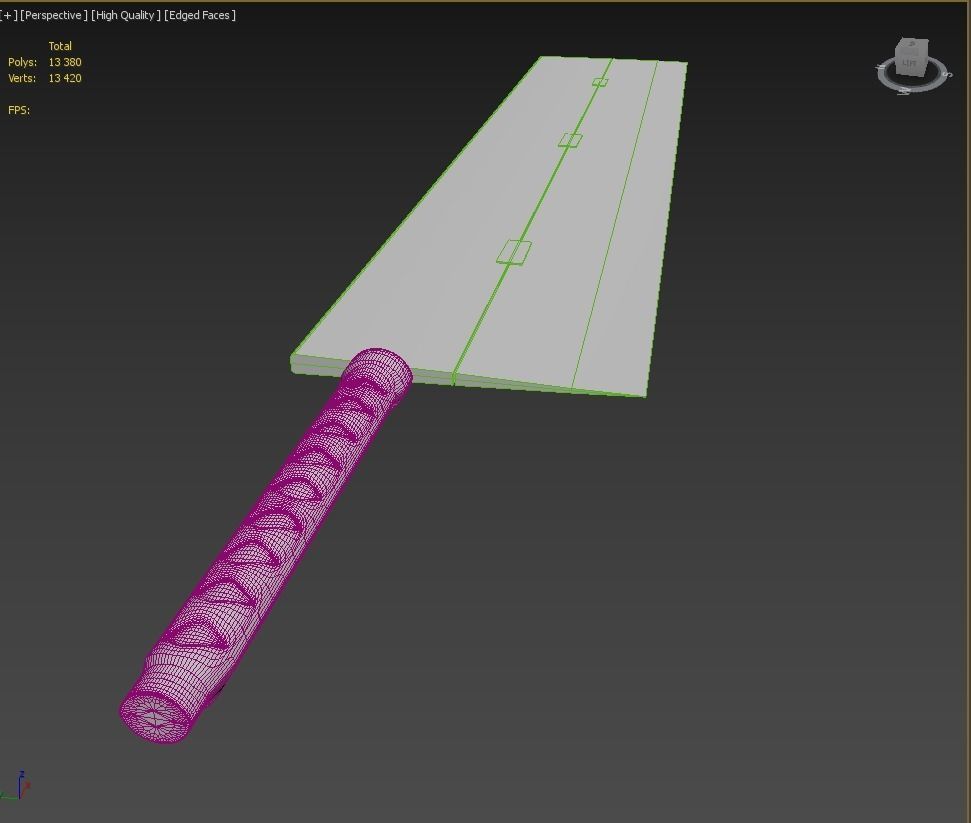 Darui Sword Naruto- Cleaver Sword Low-poly 3D model_6