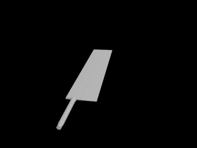 Darui Sword Naruto- Cleaver Sword Low-poly 3D model_5