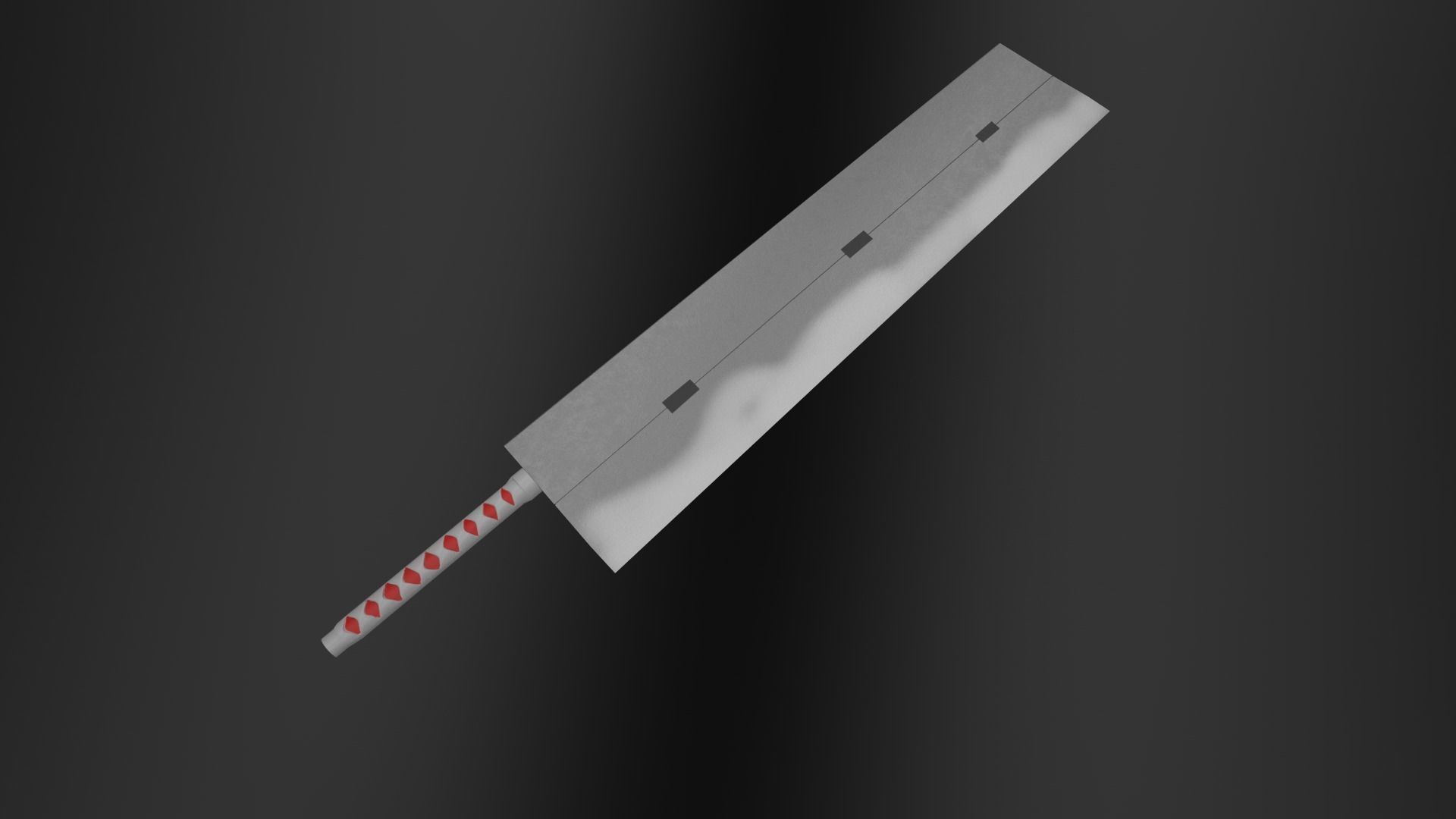 Darui Sword Naruto- Cleaver Sword Low-poly 3D model_0