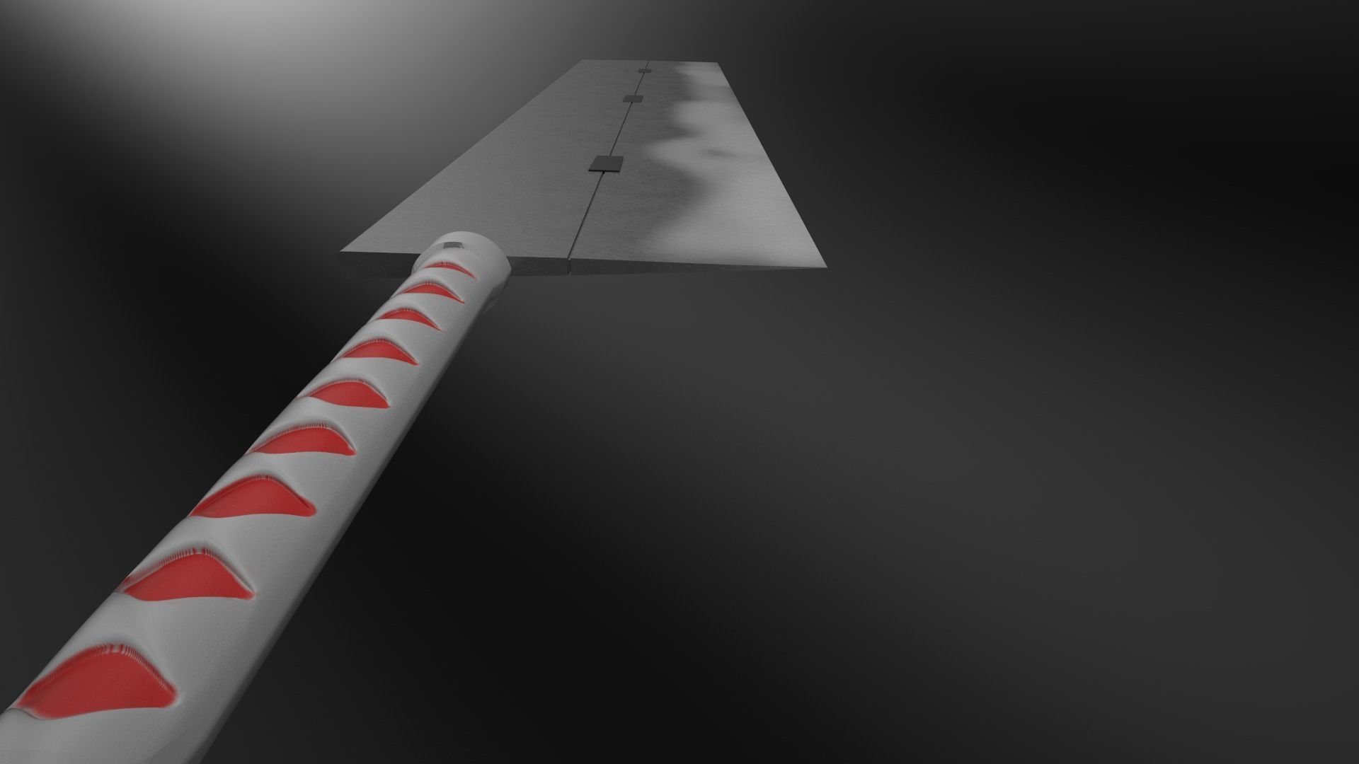 Darui Sword Naruto- Cleaver Sword Low-poly 3D model_2