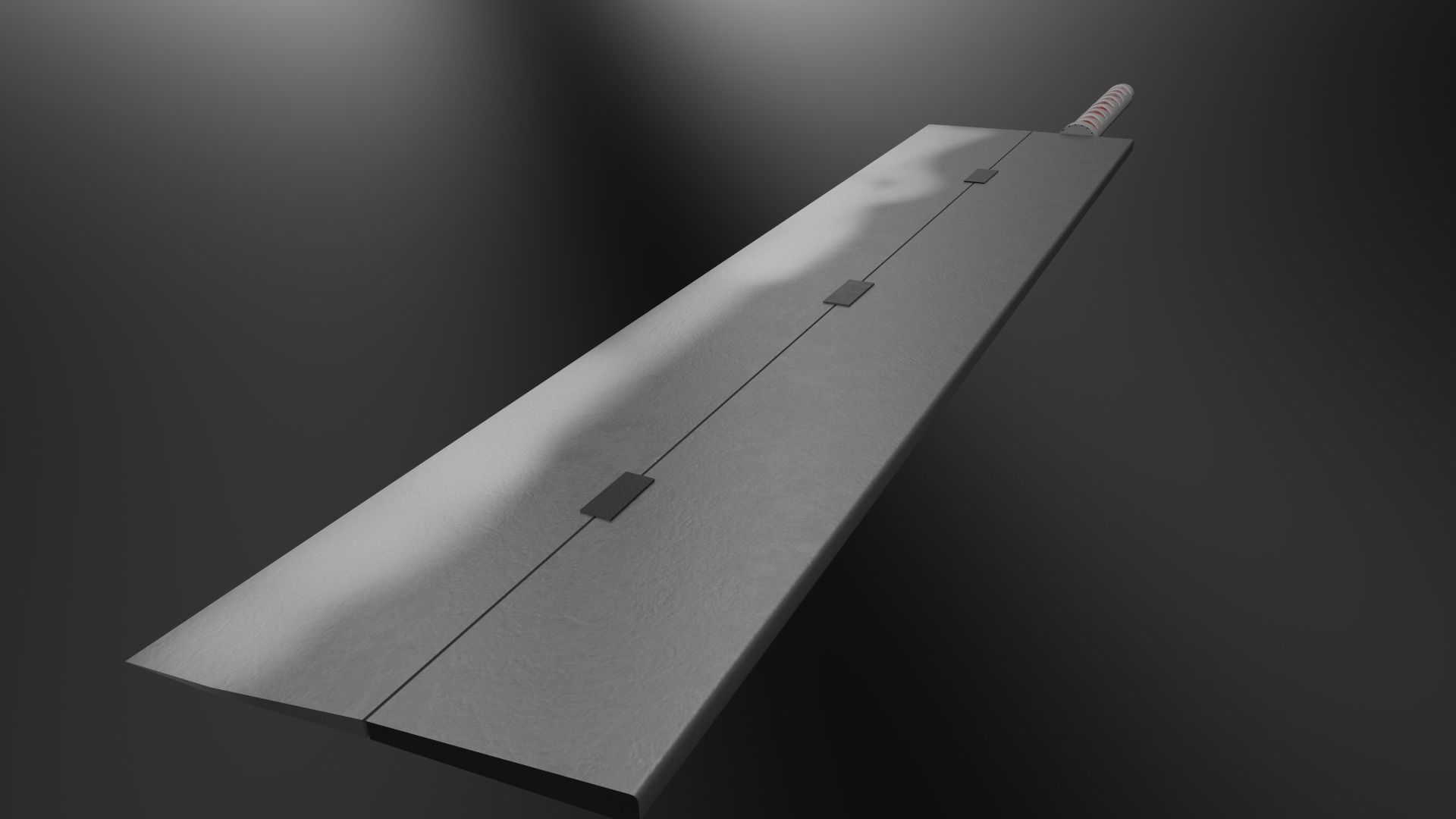 Darui Sword Naruto- Cleaver Sword Low-poly 3D model_3