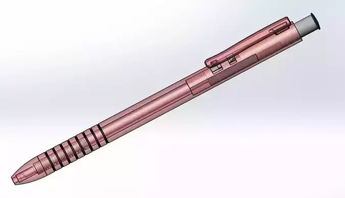 Click ballpoint pen with spring 3D print model