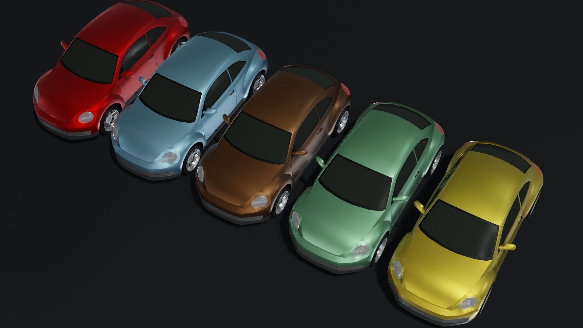 Compact Car Generic Low-poly 3D model_12
