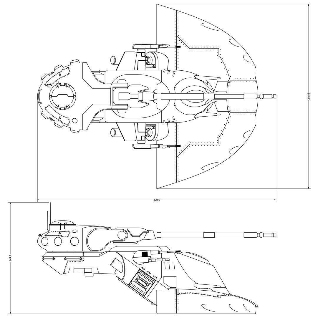 Star Wars AAT Battle Tank 3D Print Ready Model Kit 3D print model_17