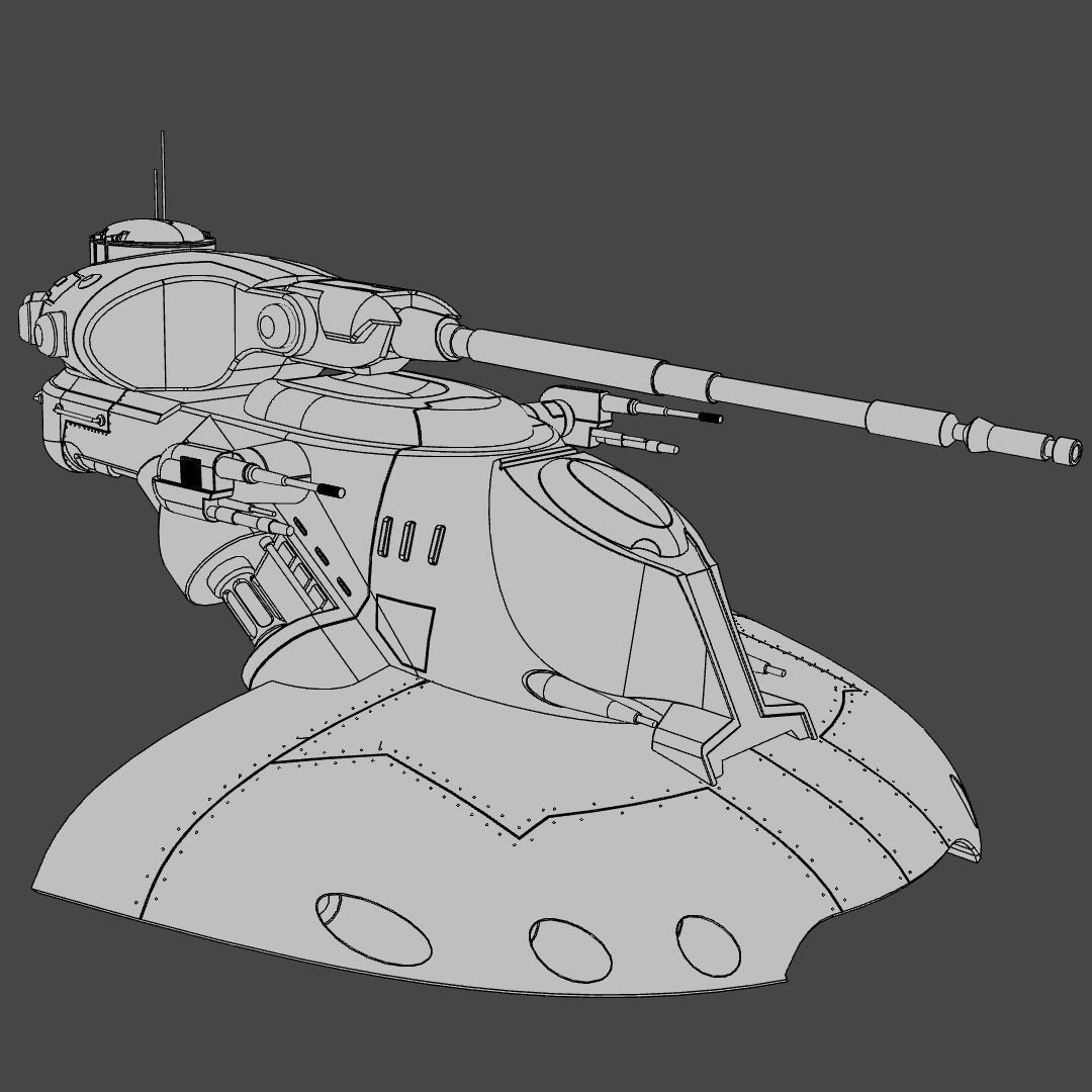 Star Wars AAT Battle Tank 3D Print Ready Model Kit 3D print model_11