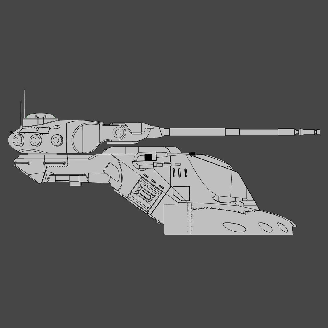Star Wars AAT Battle Tank 3D Print Ready Model Kit 3D print model_12