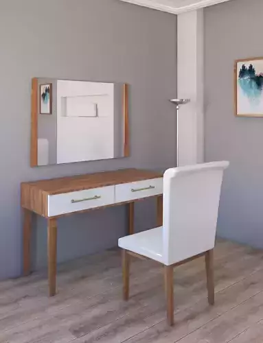 dressing table with chair