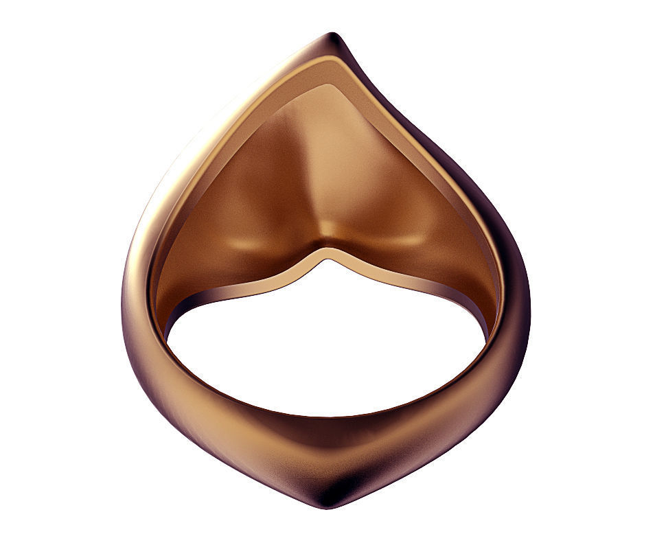 Ring Heart Red Enamel 3D print model_6