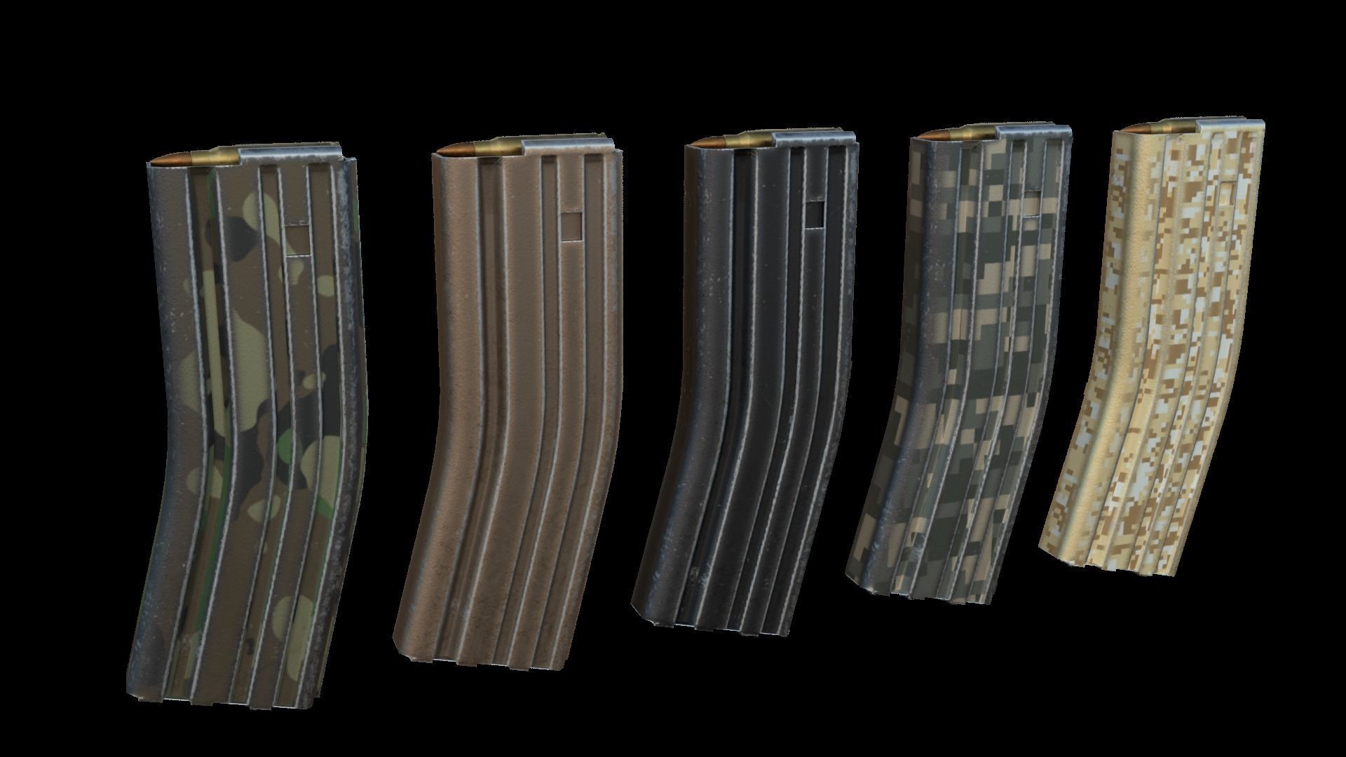 223 Bullet Low-poly 3D model_2