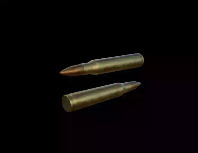 223 Bullet Low-poly 3D model