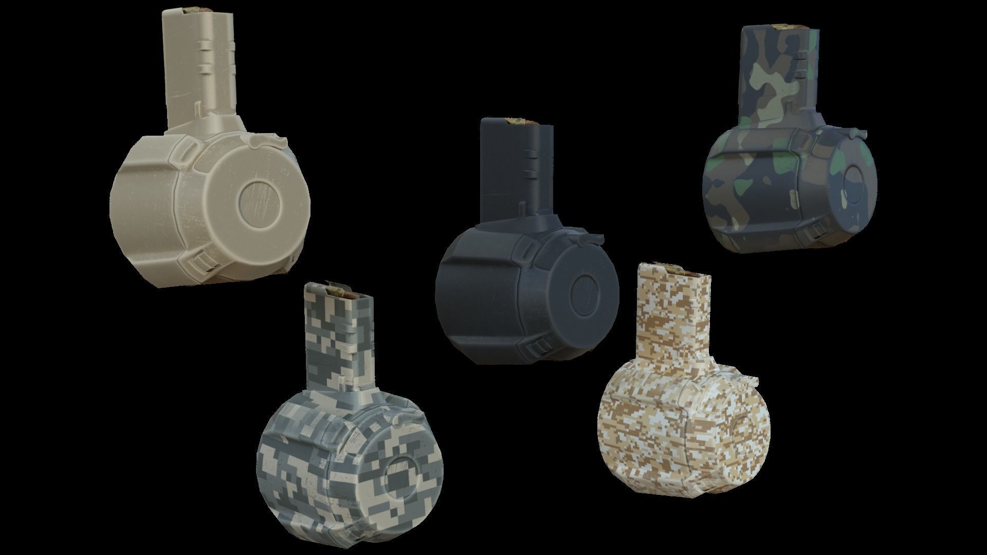 223 Bullet Low-poly 3D model_4