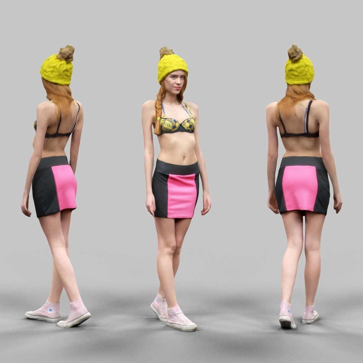 6 Realistic Female Characters Vol 10 Low-poly 3D model_2