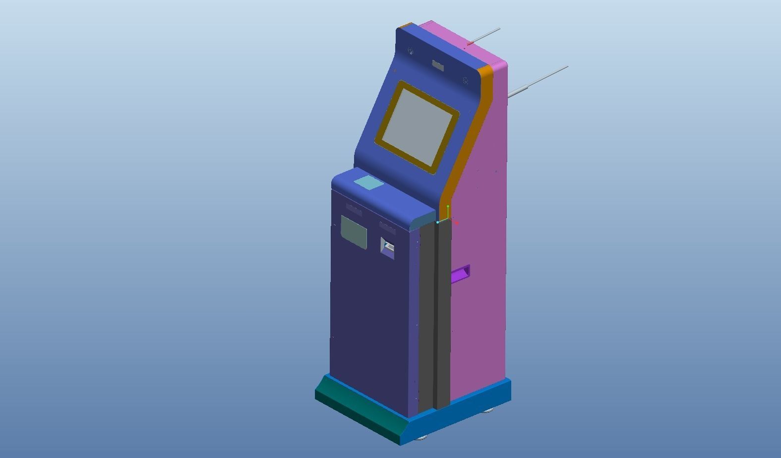 Parking charge machine 3D model_1