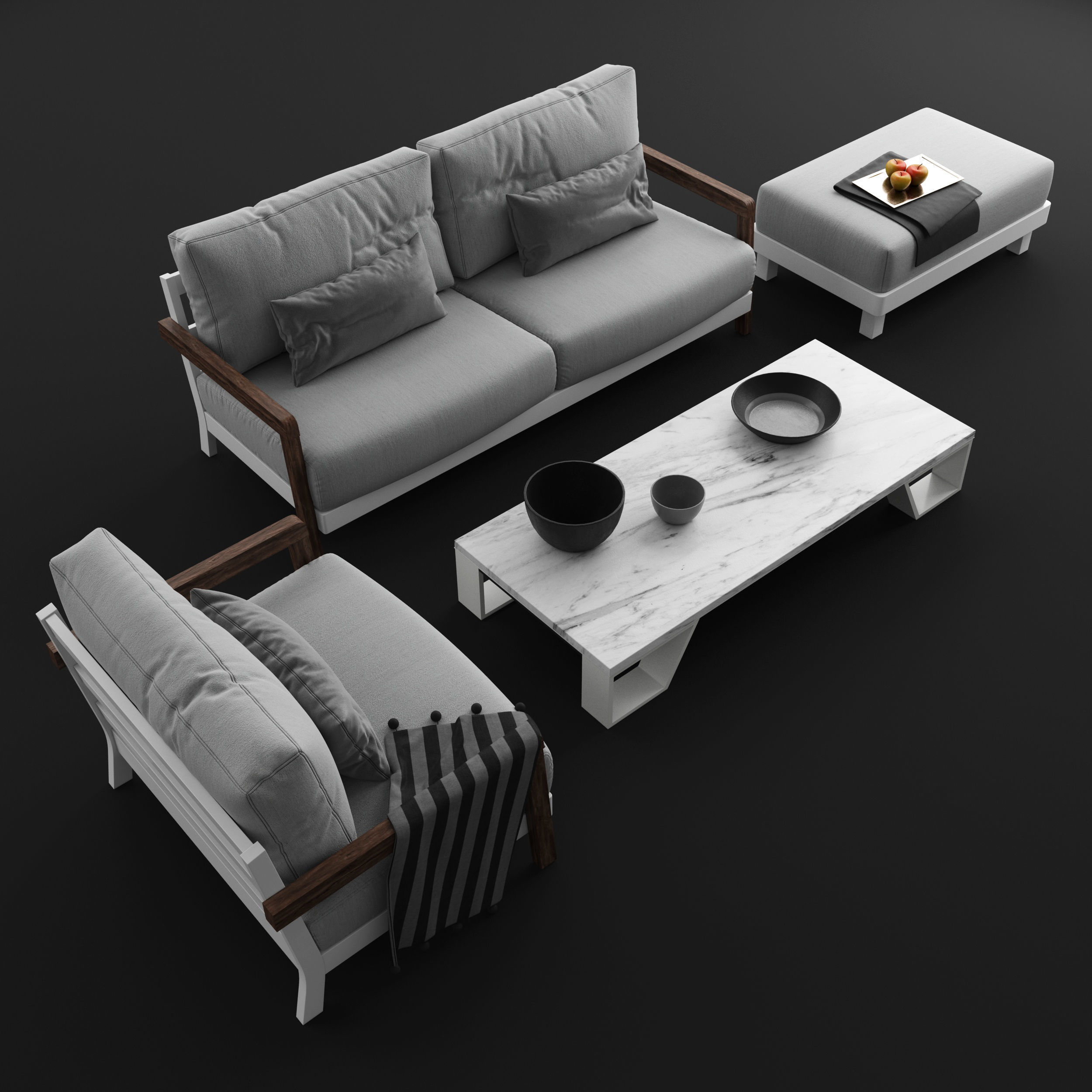 Gervasoni Win 2 Set 3D model_1