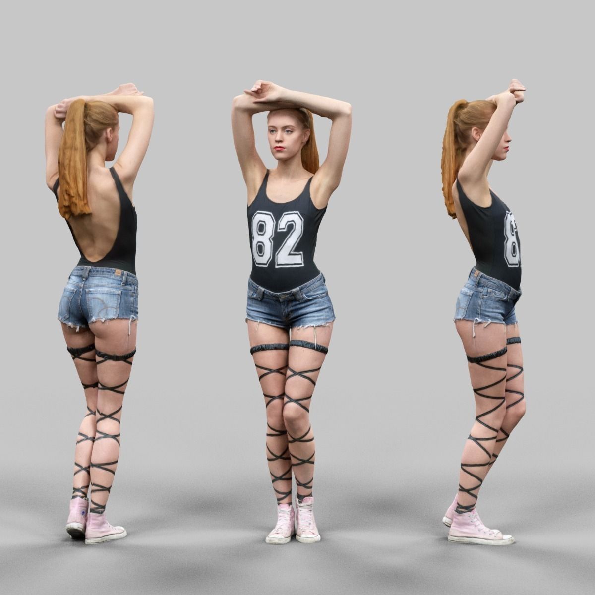 6 Realistic Female Characters Vol 11 Low-poly 3D model_1