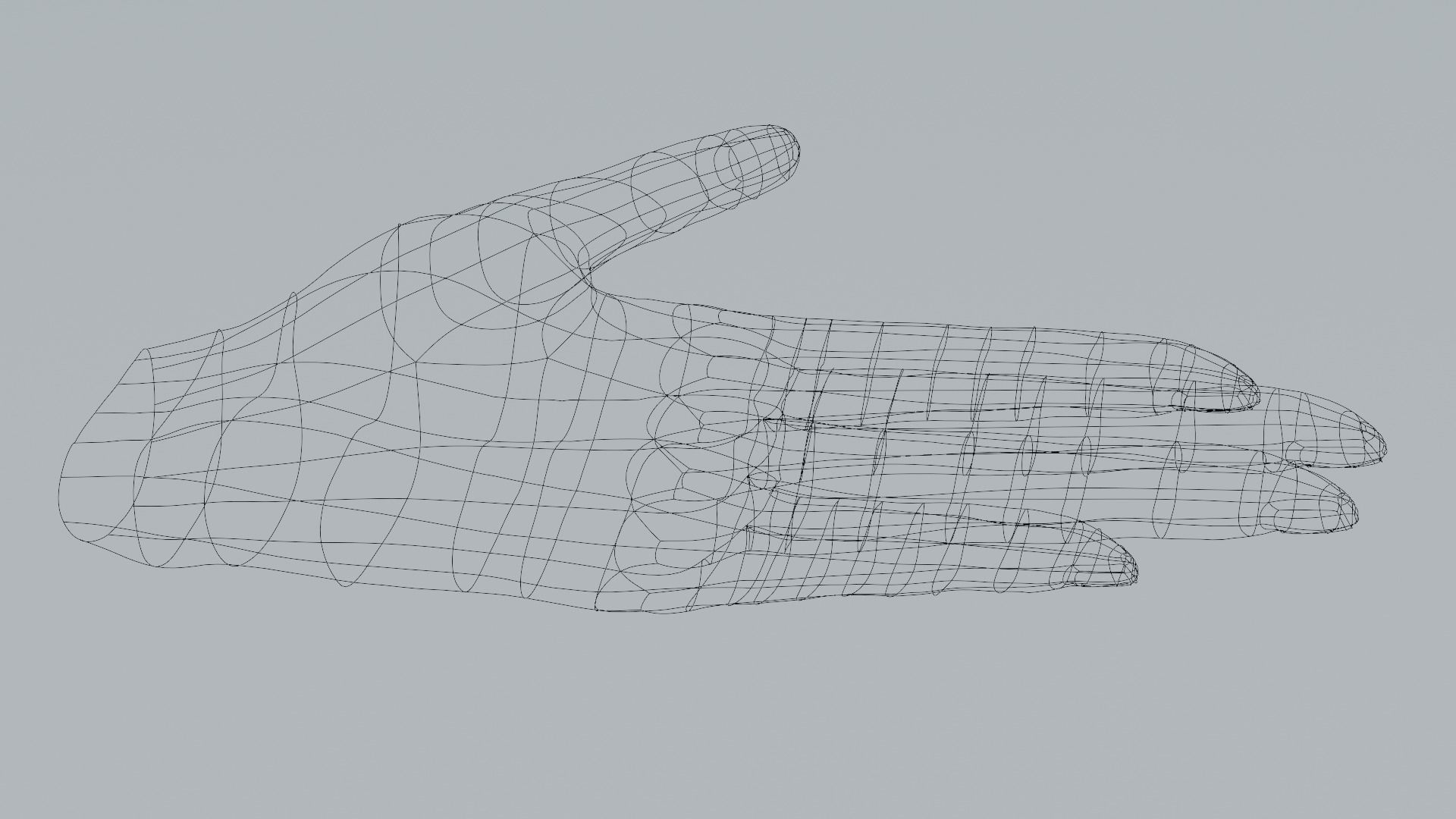 Female hand  Free 3D model_1