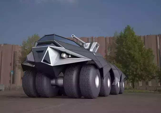 Batmobile tank concept 3ds model 3D model