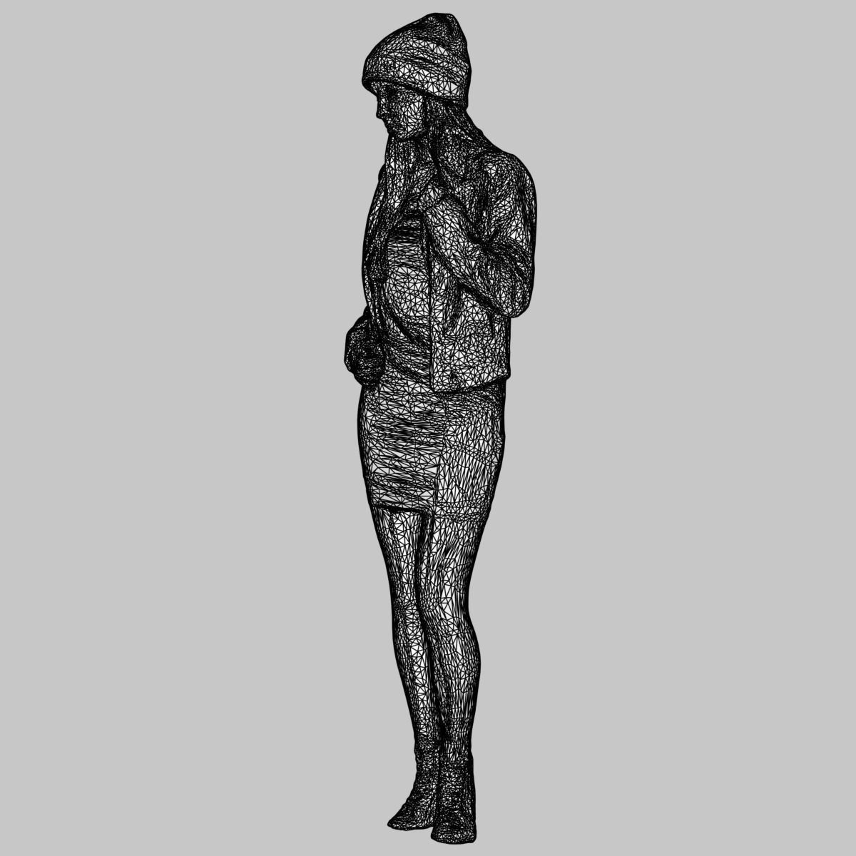 6 Realistic Female Characters Vol 12 Low-poly 3D model_7