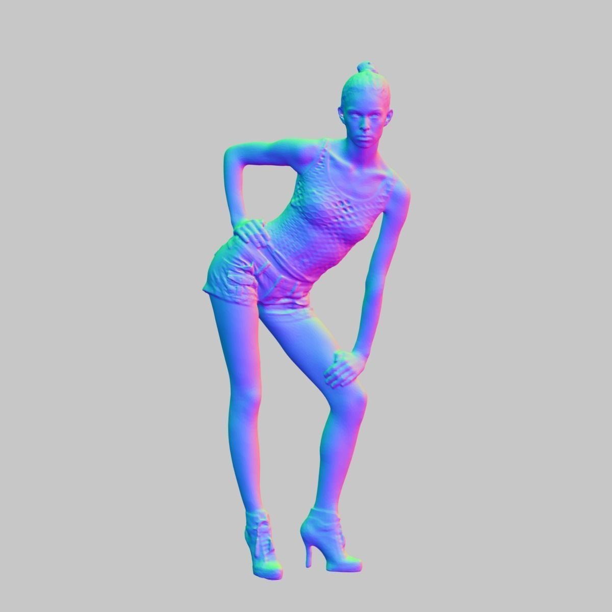 6 Realistic Female Characters Vol 12 Low-poly 3D model_8