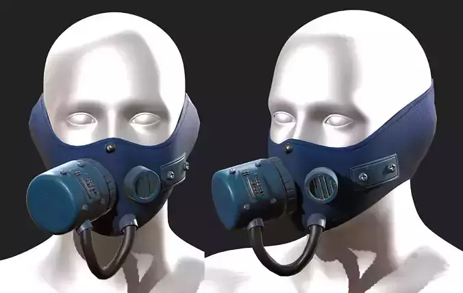 Gas mask respirator scifi futuristic 
