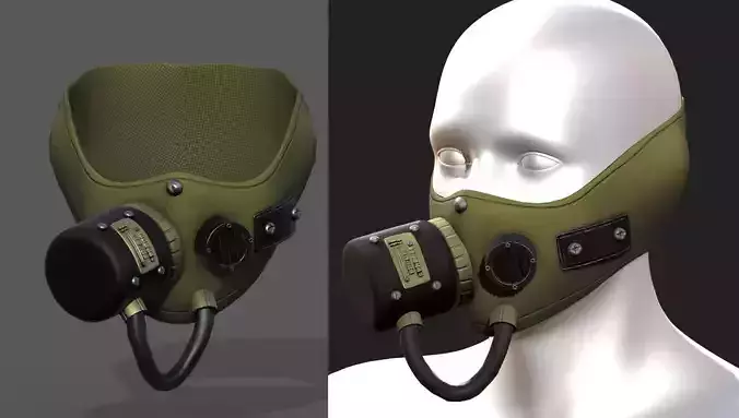 Gas mask protection scifi futuristic 