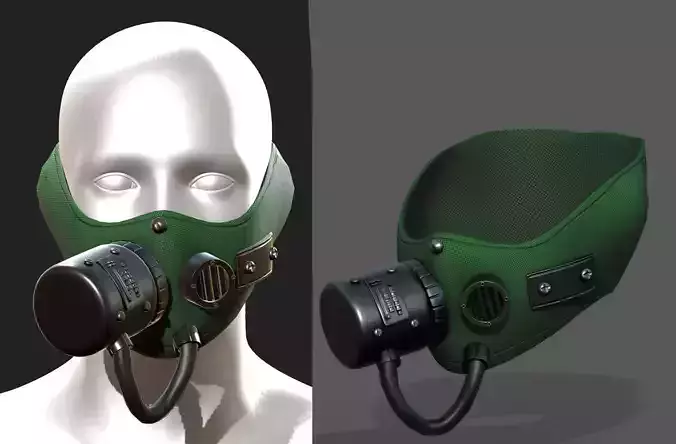Gas mask protection futuristic respirator 