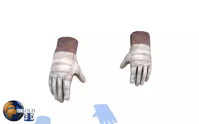 Worker Gloves Lowpoly 3d model