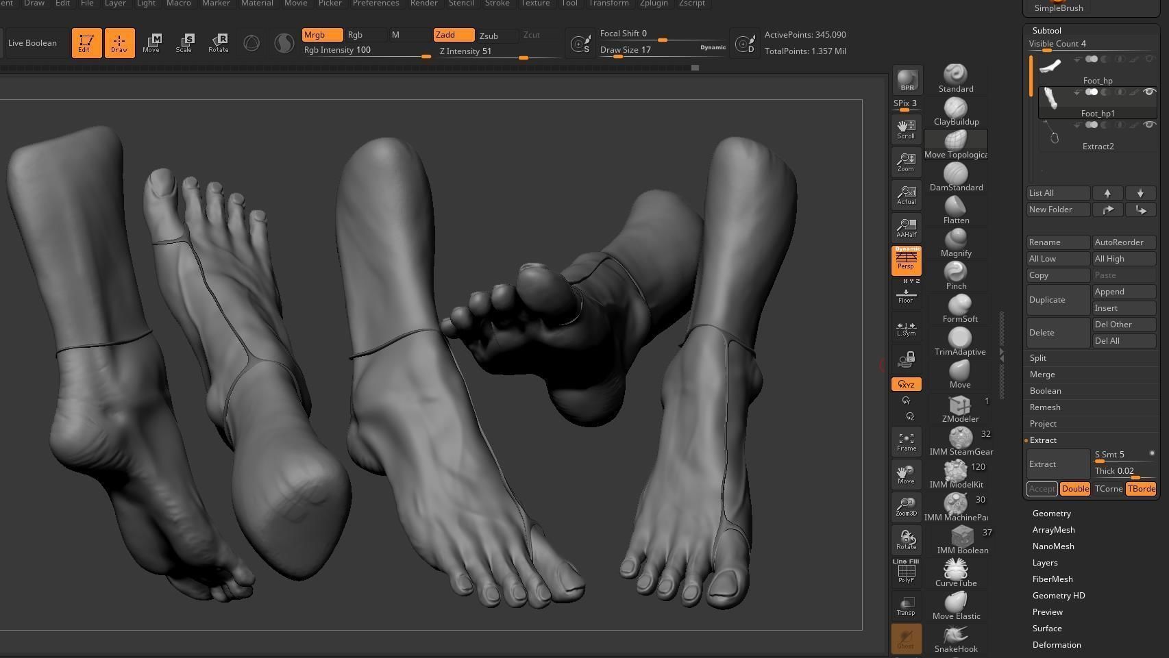 Female Foot Sculpt 3D model_4