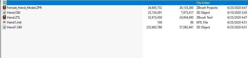Female Hand Sculpt 3D model_8