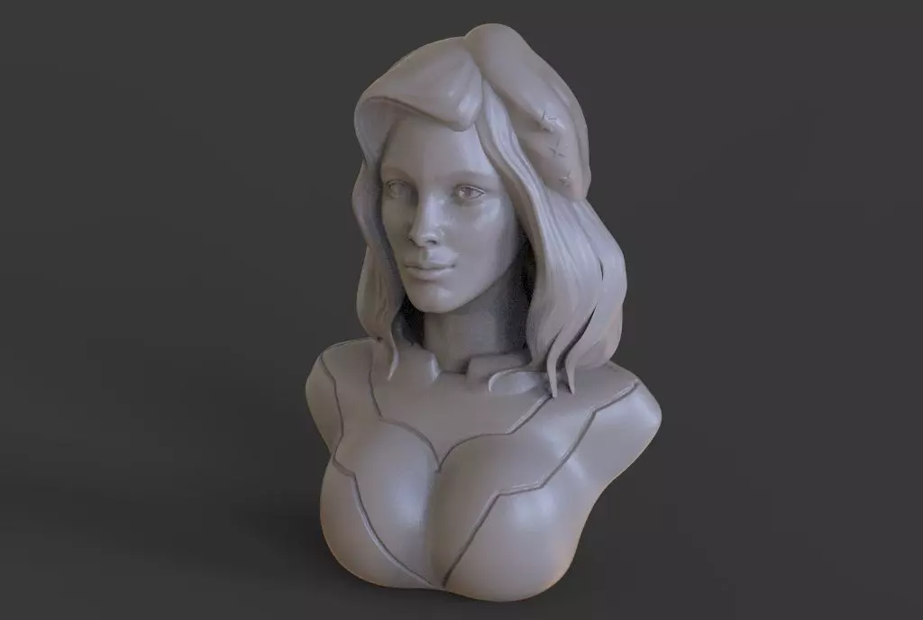 Steampunk Girl Bust 3D print model