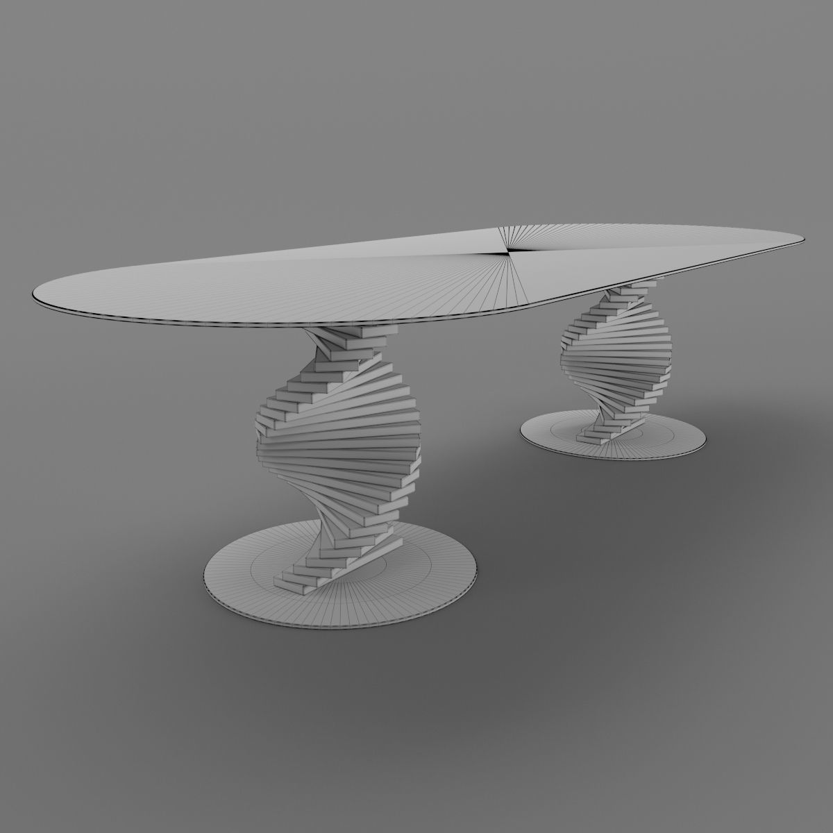 Big Firenze Table Round Edge 3D model_10