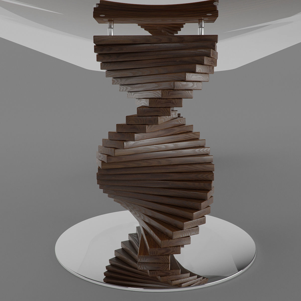 Big Firenze Table Round Edge 3D model_9