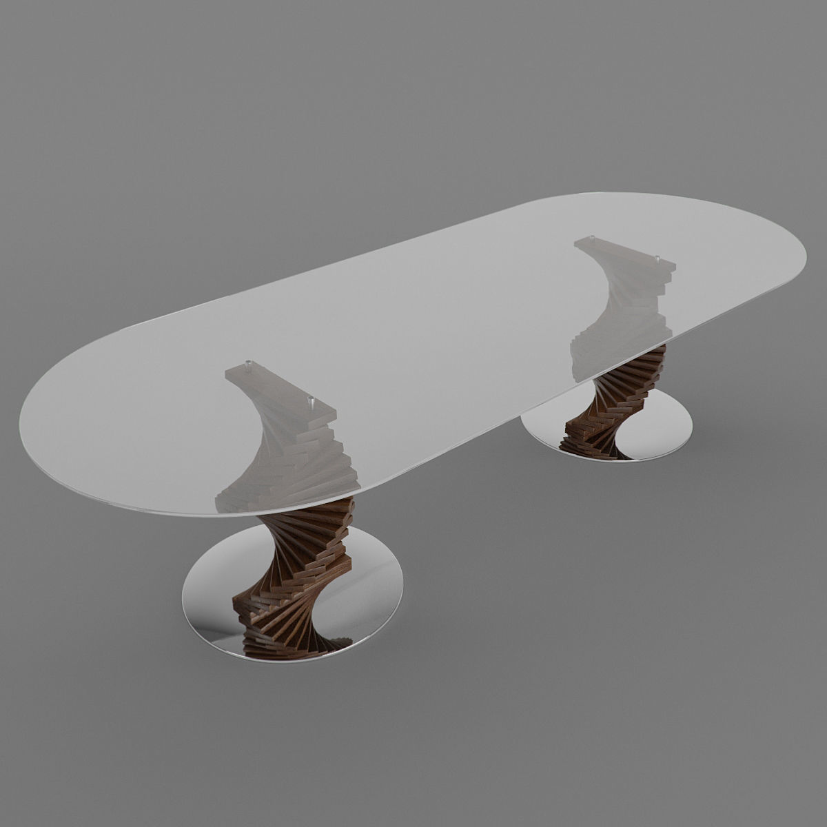 Big Firenze Table Round Edge 3D model_2