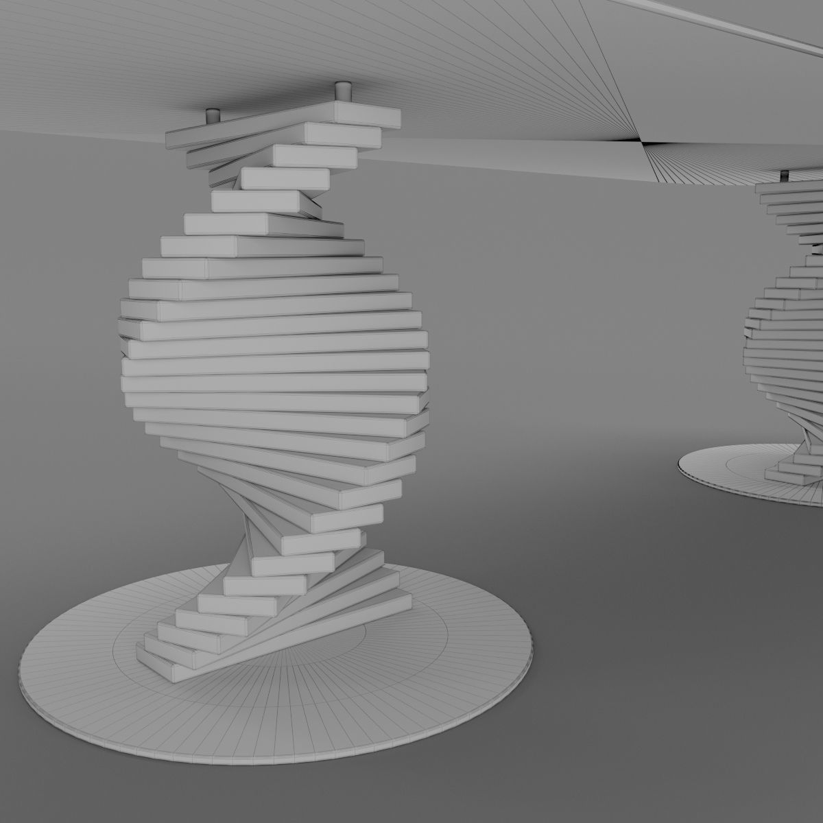 Big Firenze Table Round Edge 3D model_14