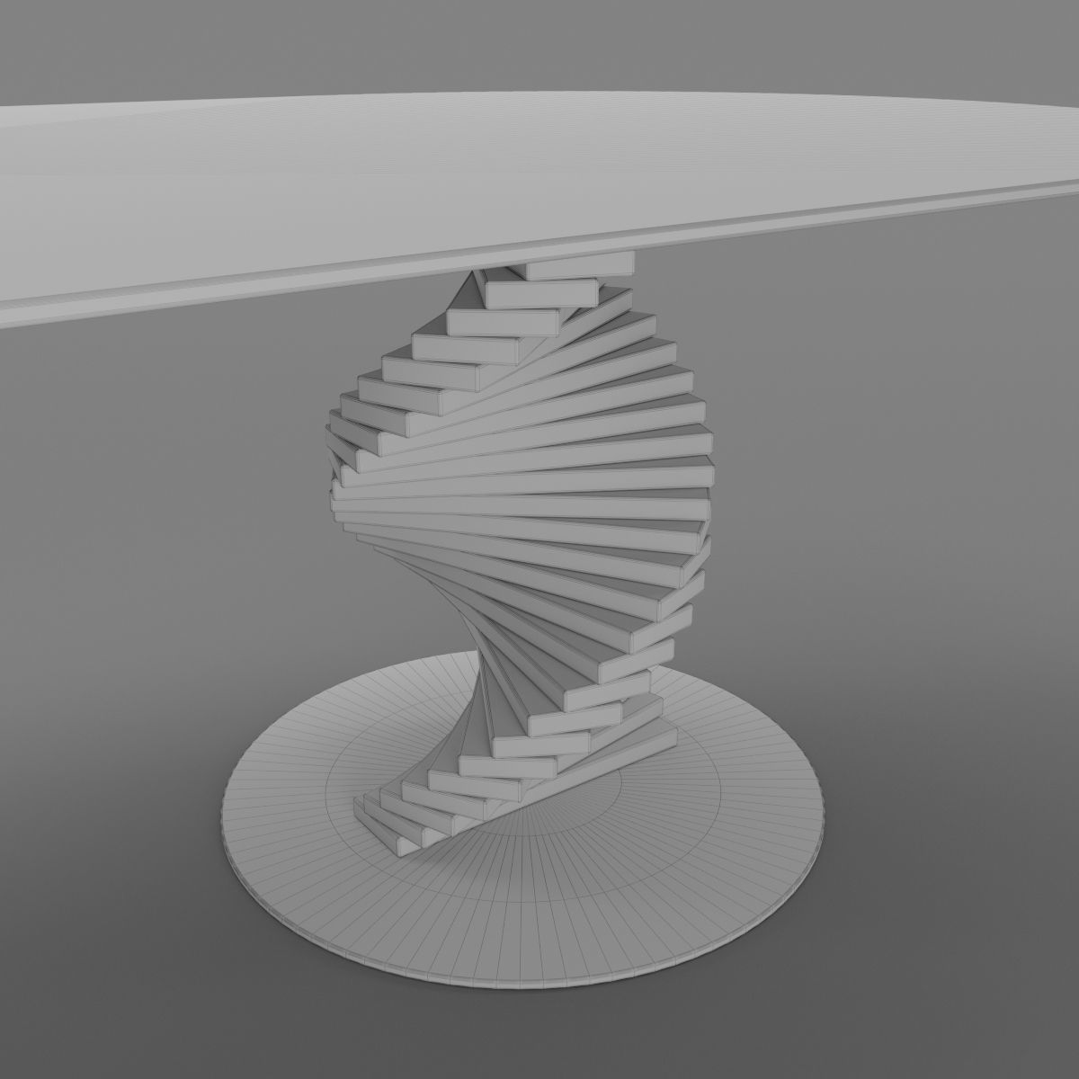 Big Firenze Table Round Edge 3D model_11