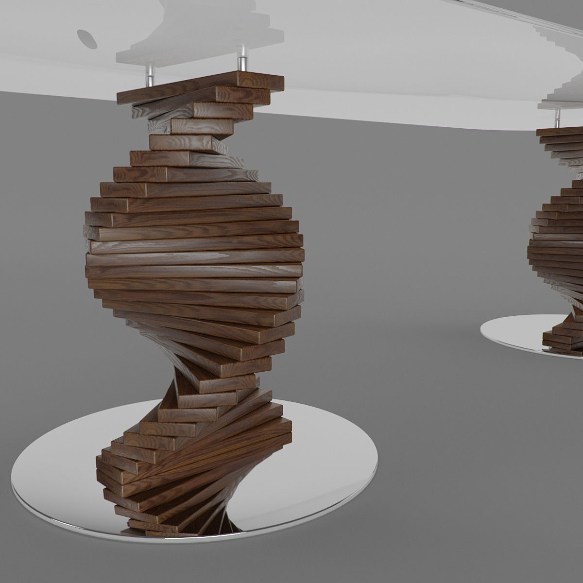 Big Firenze Table Round Edge 3D model_4