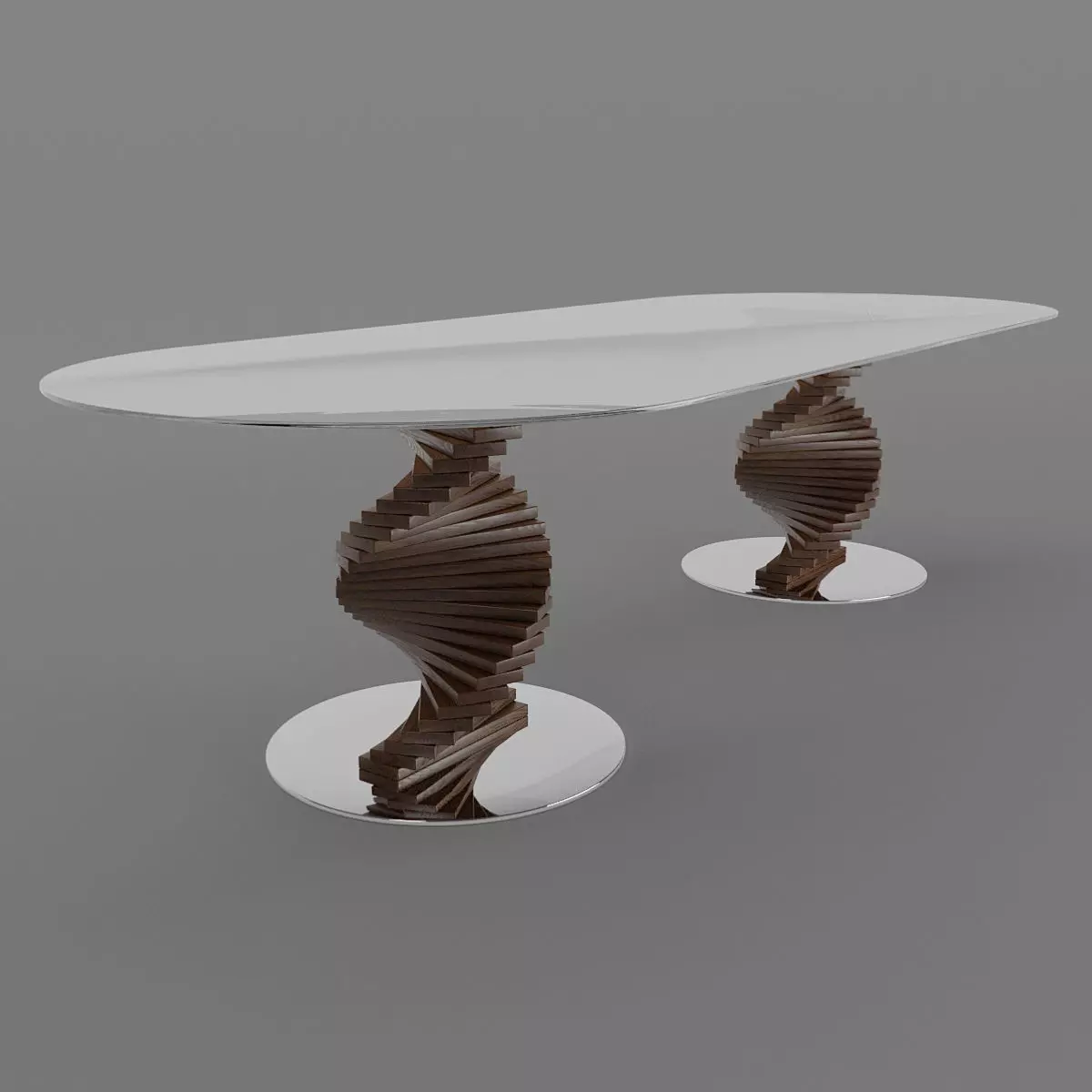 Big Firenze Table Round Edge 3D model_0