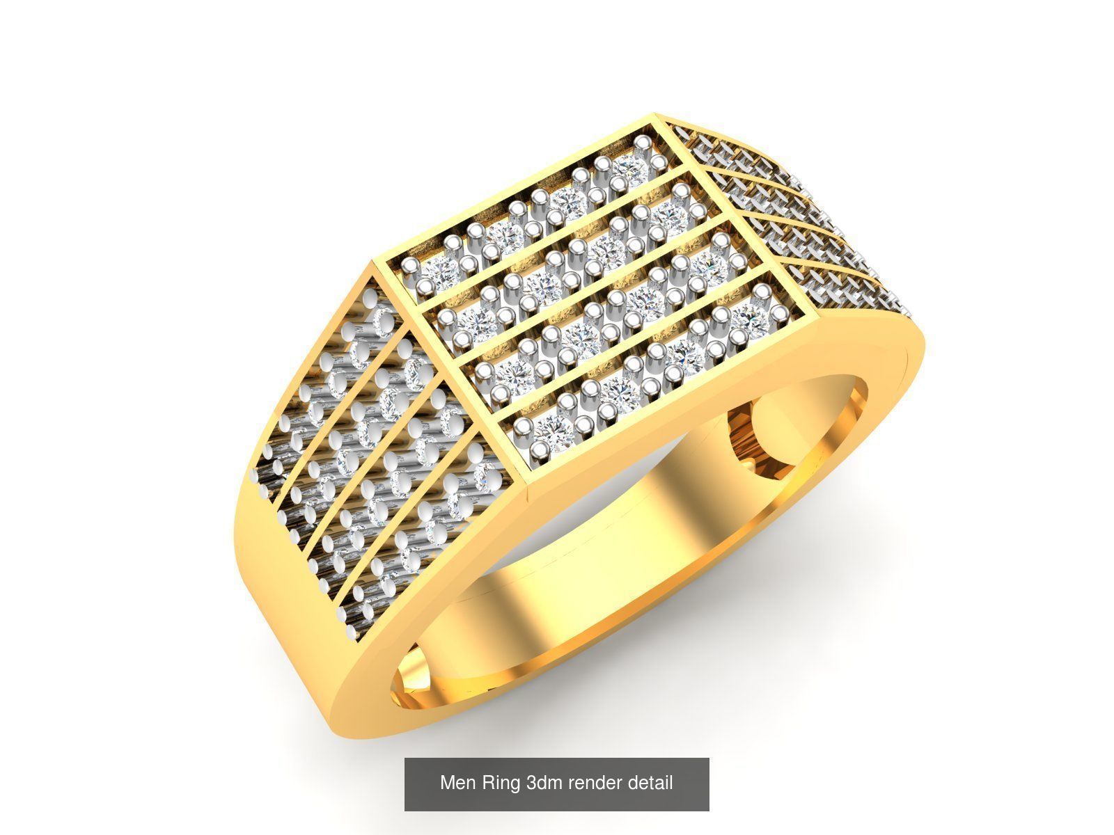 29 Male ring 3dm render detail 3D print model  3D Model Collection_16