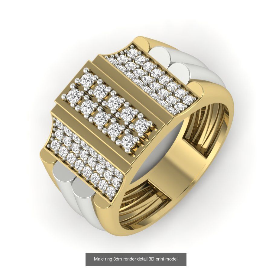29 Male ring 3dm render detail 3D print model  3D Model Collection_13