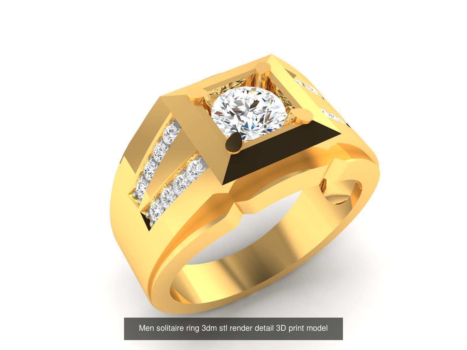 29 Male ring 3dm render detail 3D print model  3D Model Collection_4