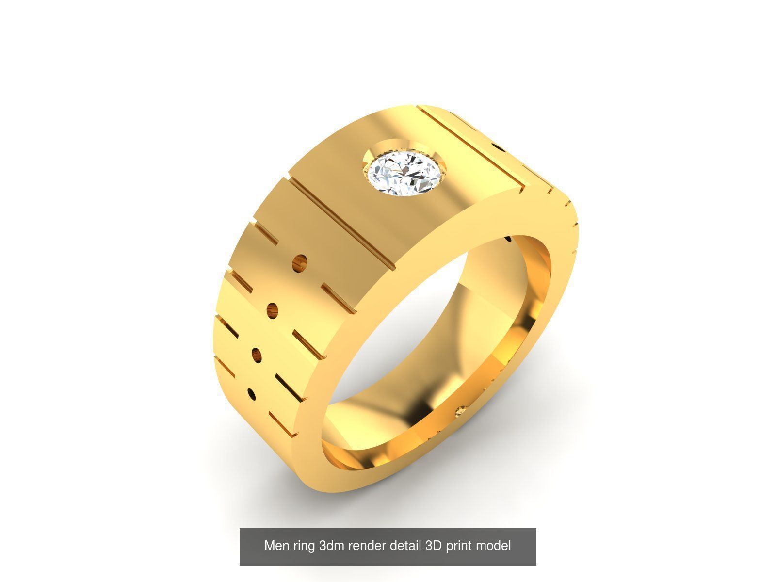 29 Male ring 3dm render detail 3D print model  3D Model Collection_15