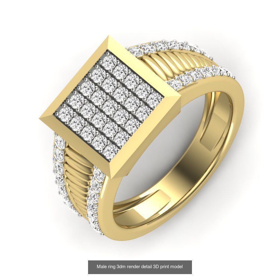 29 Male ring 3dm render detail 3D print model  3D Model Collection_8