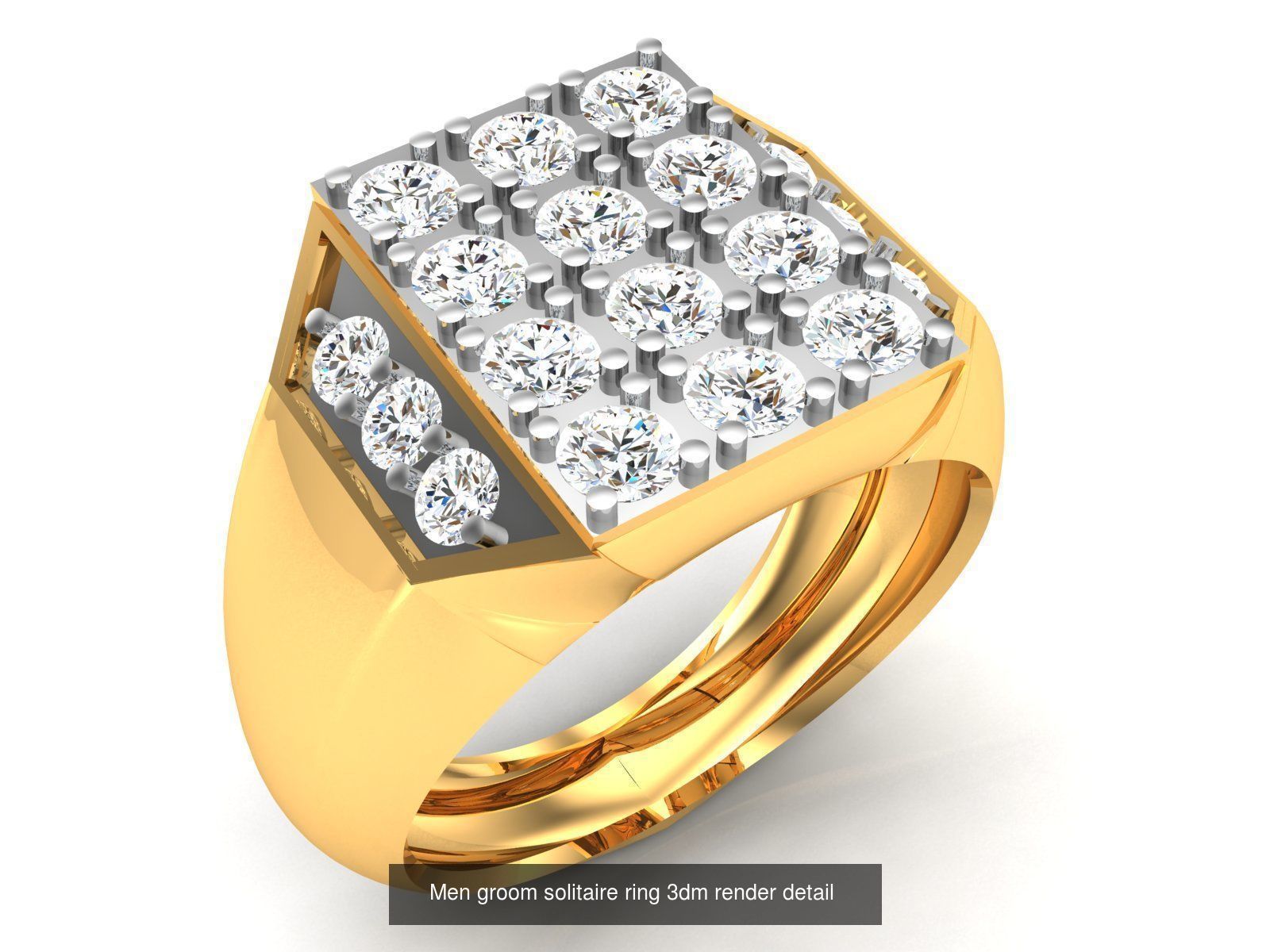 29 Male ring 3dm render detail 3D print model  3D Model Collection_24