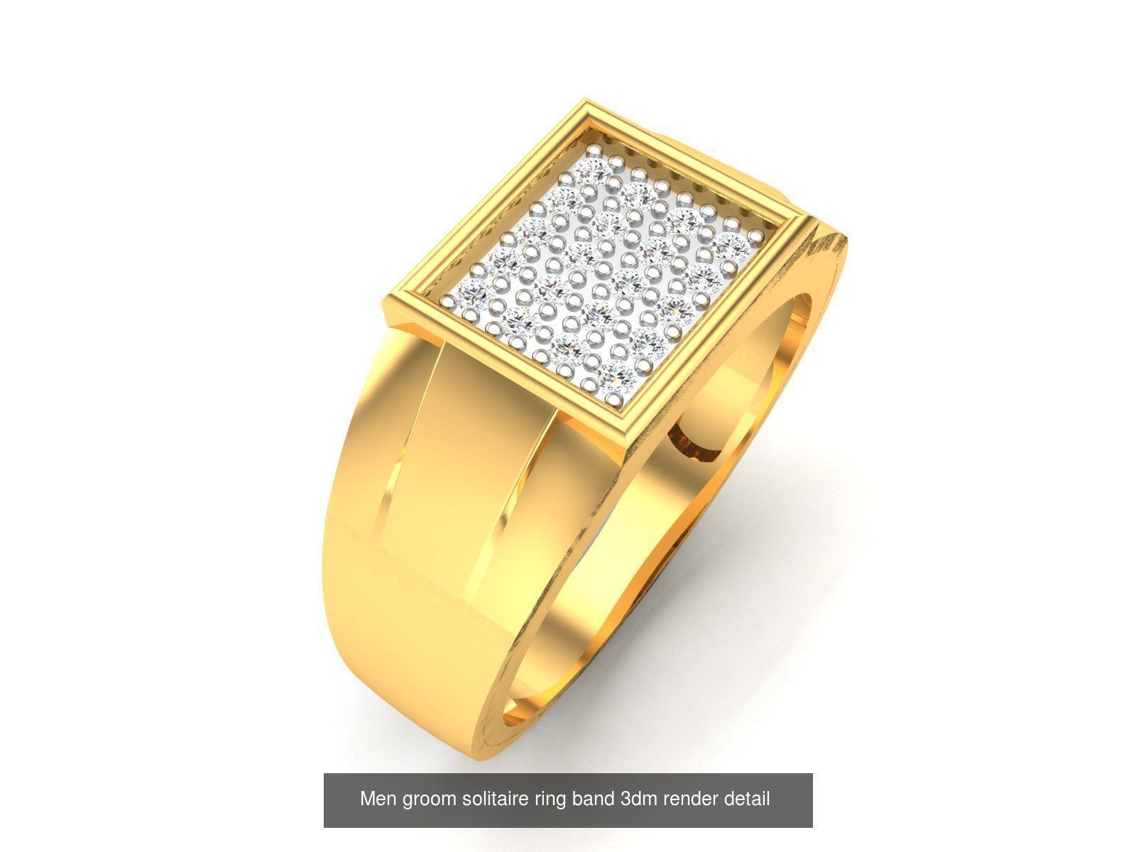 29 Male ring 3dm render detail 3D print model  3D Model Collection_27