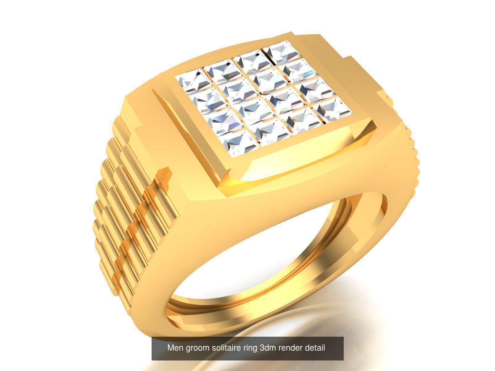 29 Male ring 3dm render detail 3D print model  3D Model Collection_23