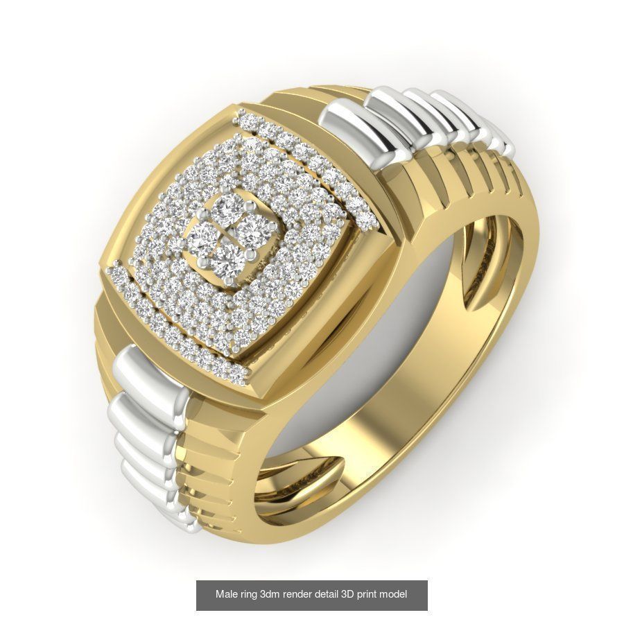 29 Male ring 3dm render detail 3D print model  3D Model Collection_11