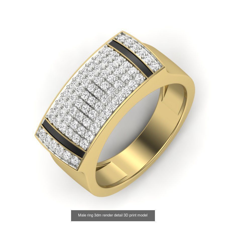 29 Male ring 3dm render detail 3D print model  3D Model Collection_12