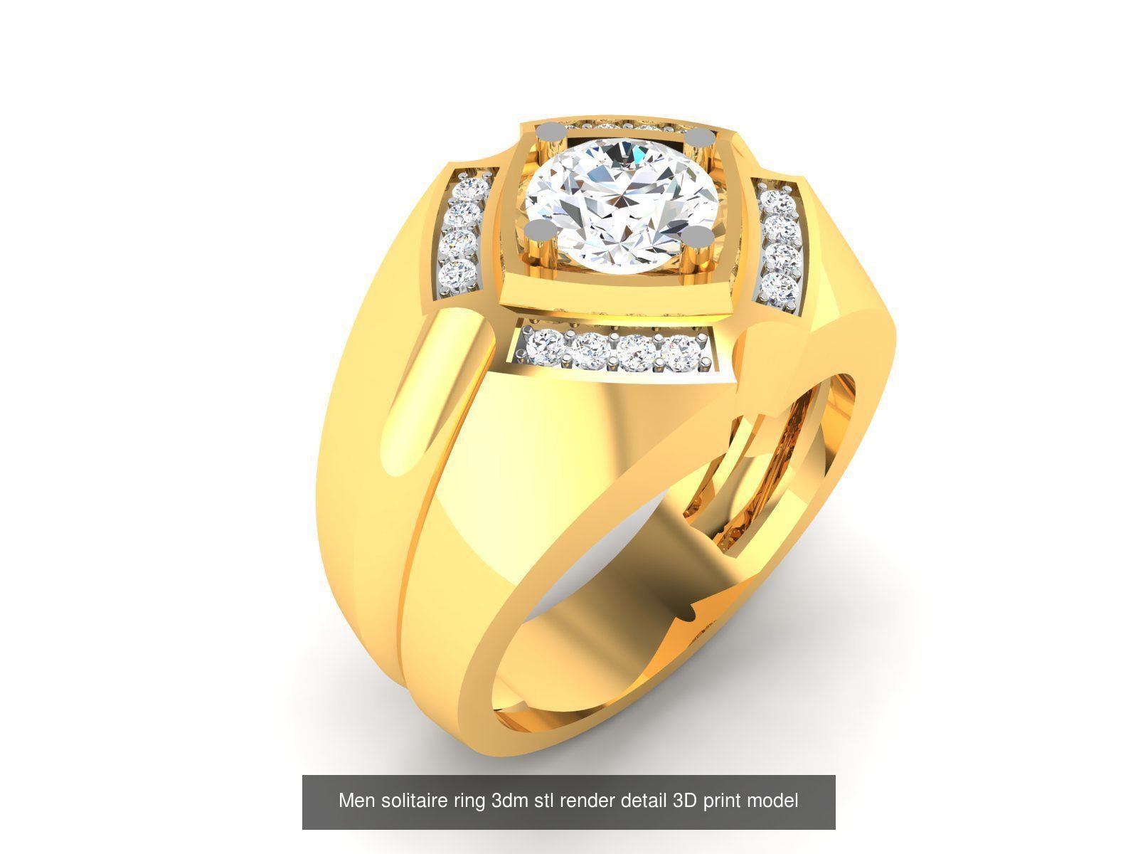 29 Male ring 3dm render detail 3D print model  3D Model Collection_6